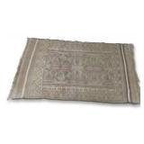 Afghan Woven Rug with Geometric Patterns