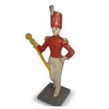 1920s Littco Products Cast Iron Drum Major Doorstop