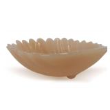 Pink Milk Glass Footed Bowl