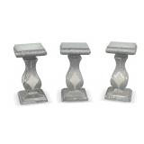 (3) Glitter Finish Display Pedestals