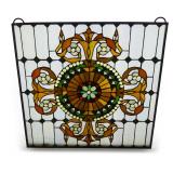 Contemporary Stained and Leaded Glass Window Panel