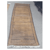Baluch Earth Tone Runner with Fringed Ends