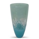 Art Glass Vase with Textured Design