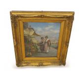 Trevor Haddon R.B.A. "A Venetian Fruit Stall" Oil Painting