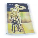 "Man and Dog" Print by Noted Filipino Artist Ang Kiukok Signed and Dated "74"