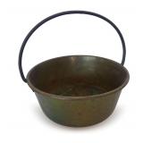 Brass Kettle with Iron Bail Handle