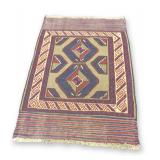 Handwoven Rug with Geometric Design