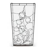 Contemporary Leaded Glass Panel with Geometric Design