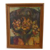"Bruce Lee" Oil Painting with Artist Signature "Sue"