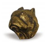 Cast Brass Bulldog Head Plaque