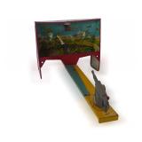 1940s Pressed Steel Louis Marx National Defense Machine Gun Practice Target Shooting Gallery