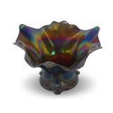Northwood Iridescent Glass Drapery Vase