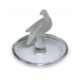 Lalique Crystal Dove Figurine on Ring Dish