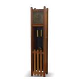 Mission Style Oak Grandfather Clock with Brass Movement