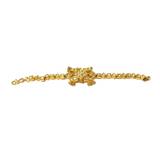 93/KDM (22K) Gold Bracelet with White Sapphires - 0.645oz