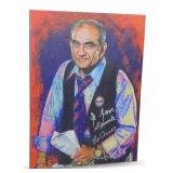 Autographed by Ed Asner "I Love Spunk" Celebrity Portrait Giclee  Signed by Artist Joseph Nicolosi