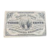 United States Three Cents Fractional Currency Note Act of March 3 1863