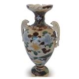 Satsuma Style Earthenware Vase with Handles