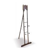 Wooden Easel Stand with Turned Spindles and Adjustable Chain
