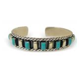 Sterling Silver and Turquoise Cuff Bracelet
