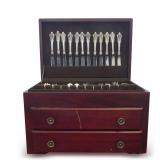 Wallace Grand Baroque Sterling Silver Flatware Set, 52 Pieces..total weight excluding knives 69.48 troy oz.