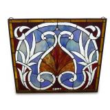 Contemporary Art Nouveau Style Stained Glass Window Panel