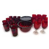 Made in France Red Glassware Set