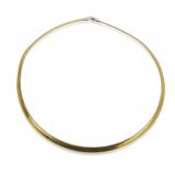 14K Gold Omega Herringbone Necklace