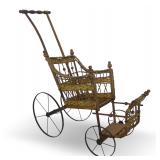 Victorian Era Wicker Doll Stroller