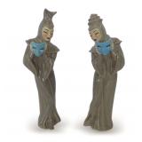 (2) Ceramic Arts Studio Comedy and Tragedy Porcelain Figurines