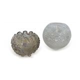 (2) Crystal Rose Bowls