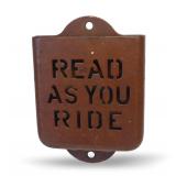 American Chicago Transit Authority Elevated Station Seat Back Brochure Holder