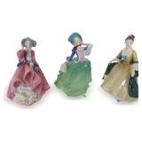 (3) Royal Doulton Porcelain Figurines