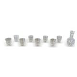 Waterford Crystal Lismore Decanter and (8) Tumblers Set