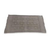 Afghan Area Rug with Fringed Ends