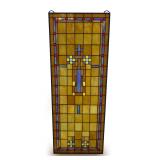 Contemporary Stained Glass Geometric Design Window Panel
