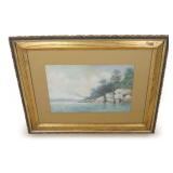 S.B. Sulley 1906 Framed Watercolor Landscape