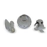 Three Swarovski Crystal Figurines