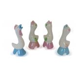 Set of (4) Ceramic Bird Pie Vents