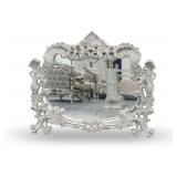 Ornately Framed Silver Color Mirror