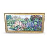 Ingrid Neuhofer Framed Garden Scene Oil Painting