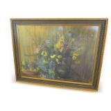 Signed and Framed Floral Still Life Painting