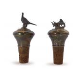 Pair of Sterling Silver 925 Wine Bottle Stoppers