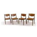 Set of (4) MCM Danish Modern C.M. Madsens Fabriker Dining Chairs
