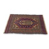 Handmade Area Rug with Geometric Motifs