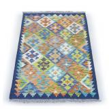 Multi-Colored Geometric Pattern Woven Area Rug