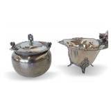 (2) Antique Silverplate Containers