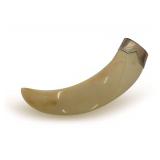 Victorian Tusk Brooch with Metal Cap