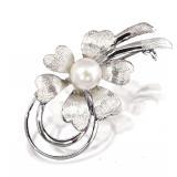 Amakusa Pearl Center Floral Brooch