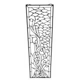 Contemporary Leaded Glass Floral Design Panel